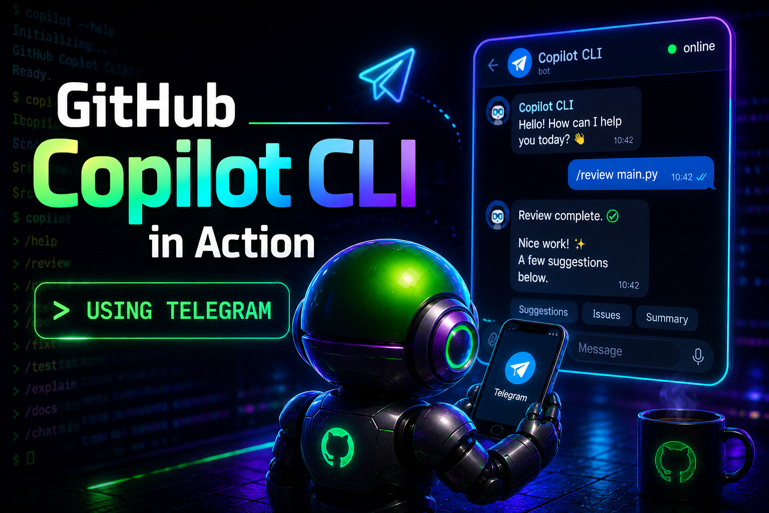 Using Telegram with GitHub Copilot CLI