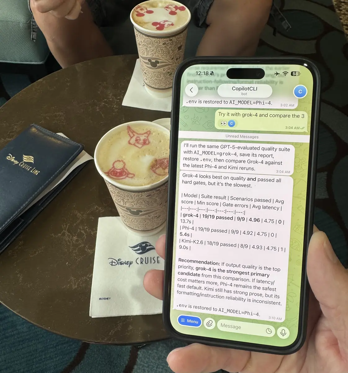 Coffee with GitHub Copilot CLI and Telegram