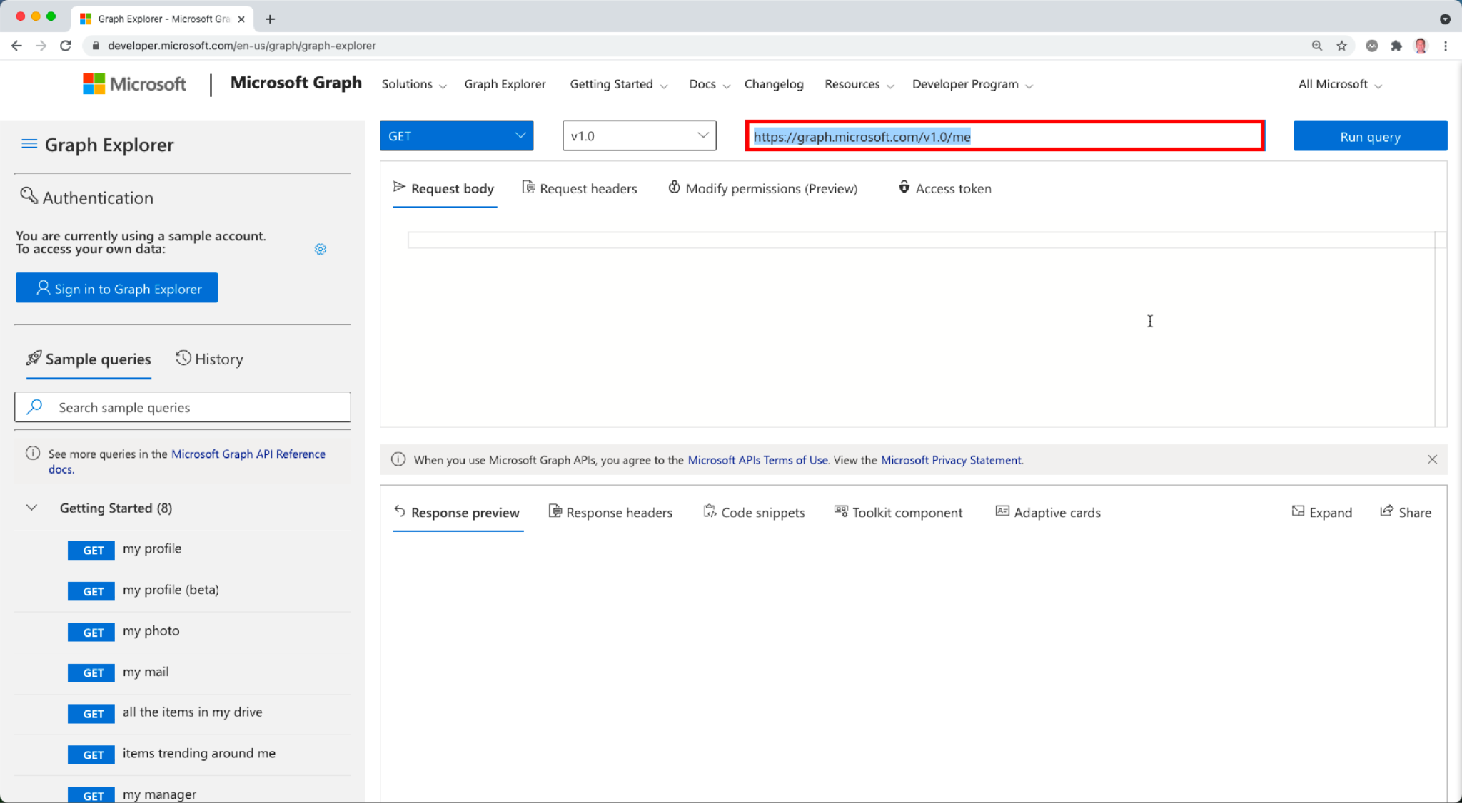 Getting Started Calling the Microsoft Graph API – Code with Dan Blog