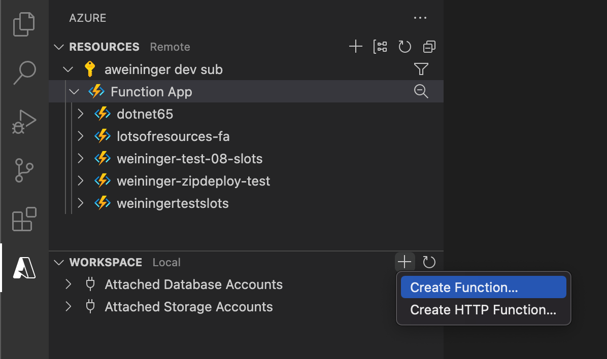 Migrating a Local Node Script to Azure Functions using VS Code
